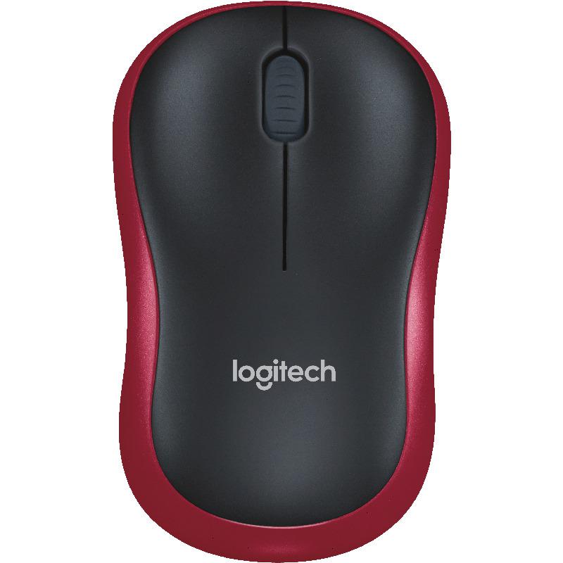 Mouse Logitech M185 Wireless, 1000 DPI, rosu - imagine 3