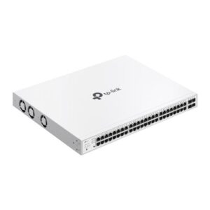 Switch TP-Link cu 52 de porturi, 48× 10/100/1000 Mbps PoE+