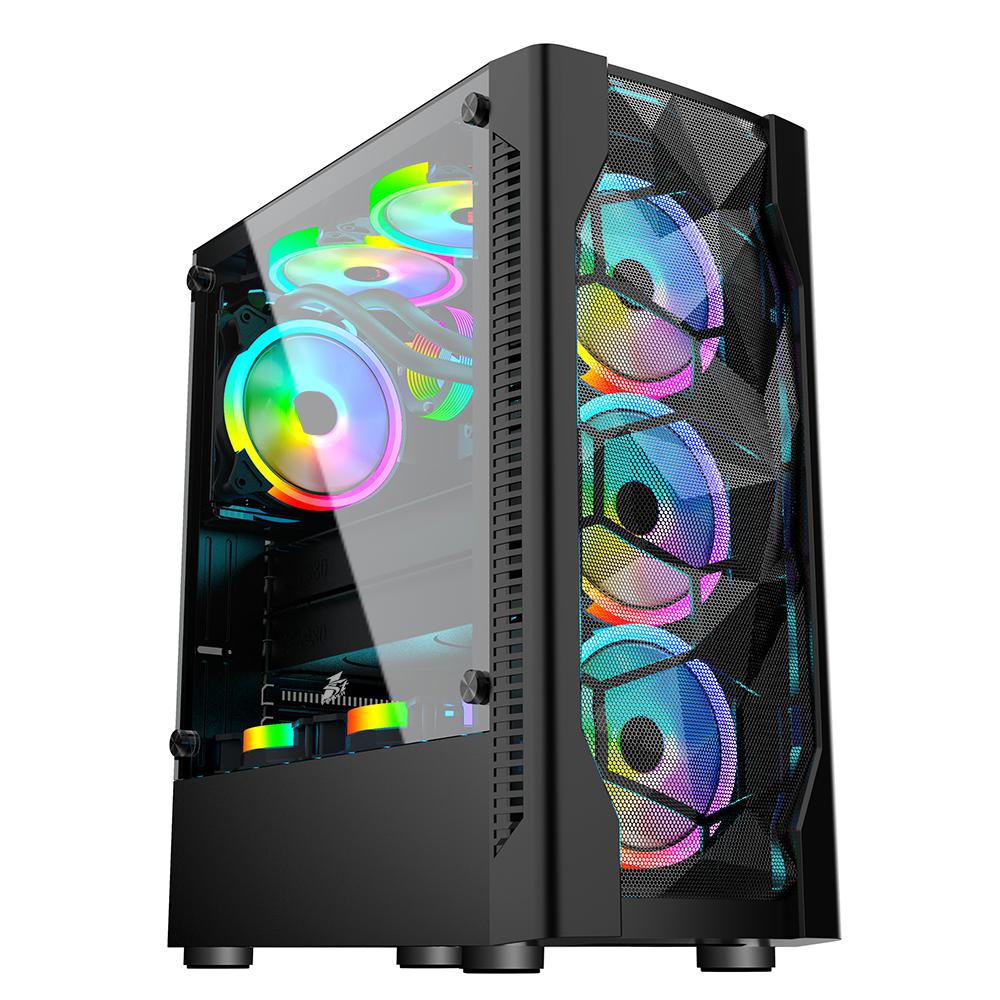 Carcasa 1STPLAYER DK-D4 Mid Tower RGB NEGRU