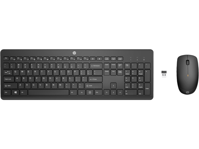 HP 235 Wireless Mouse and Keyboard Combo, Culoare: Negru, Dimensiuni: