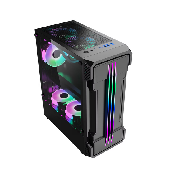 Carcasa PRO GAMING ZERG Mid Tower ARGB Negru - imagine 3