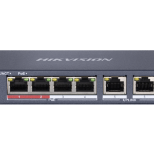 Switch Hikvision DS-3E0106P-E-M, Switching capacity 1.6 Gbps, 4 x 10/100Mbps