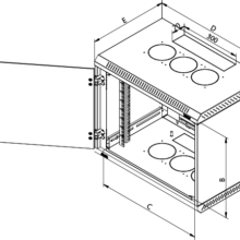 Rack de Perete Triton Sectiune Simpla 18U 600mm Adancime Usa