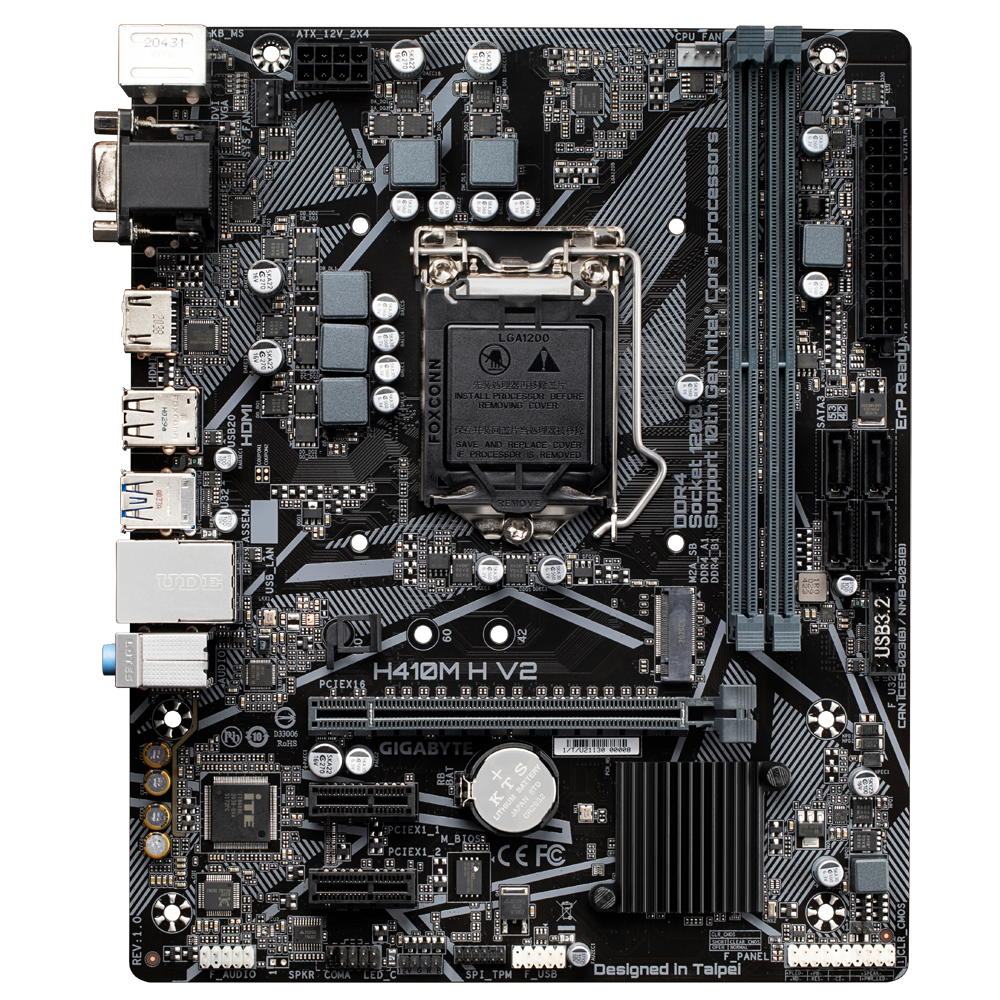 Placa de baza Gigabyte H410M H V2, LGA 1200 - imagine 3