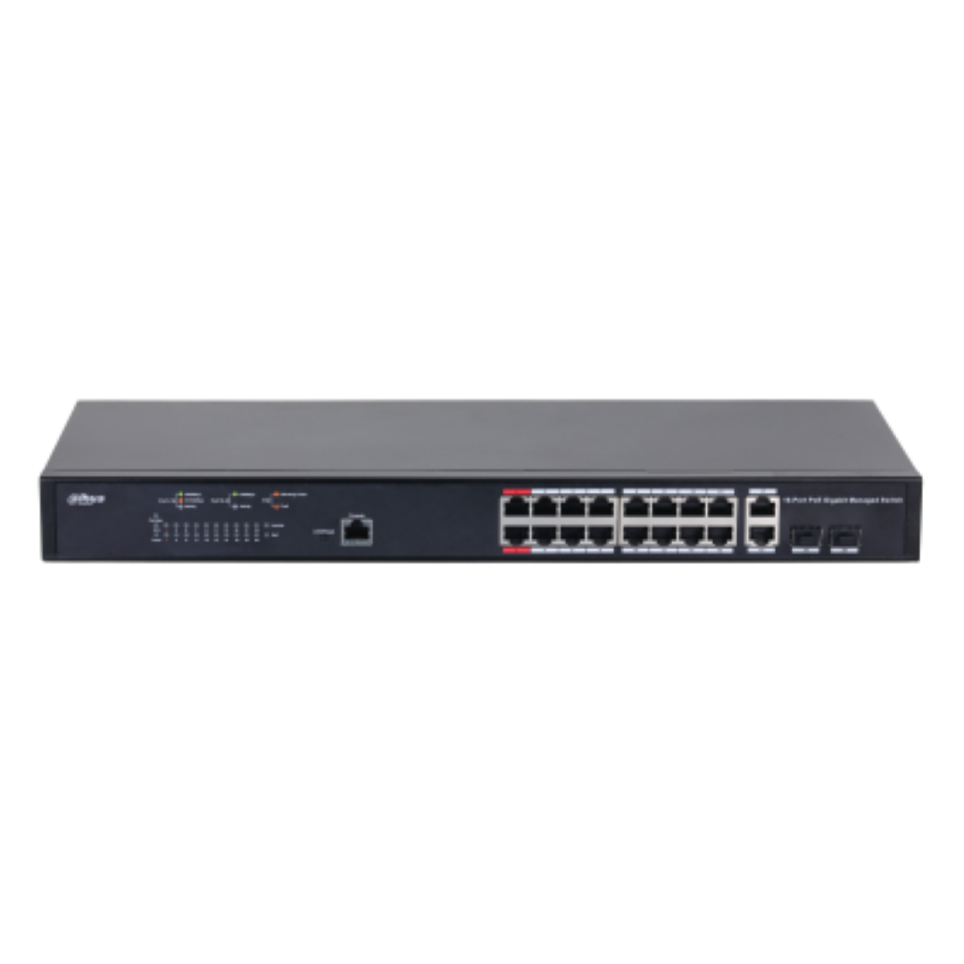 Dahua Managed Switch 18 porturi, 16 porturi POE, Gigabit, Port - imagine 4
