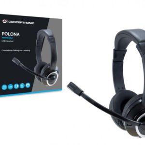 CONCEPTRONIC POLONA01B Stereo USB Headset, 180 x 68 x 165