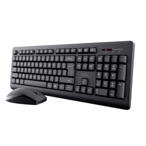 Kit Trust Primo tastatura standard, mouse wireless optic, rezoltie maxima