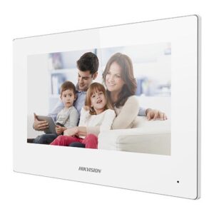 Monitor videointerfon WIFI modular 7 color Hikvision DS-KH6320-WTE1-W; culoare alba,