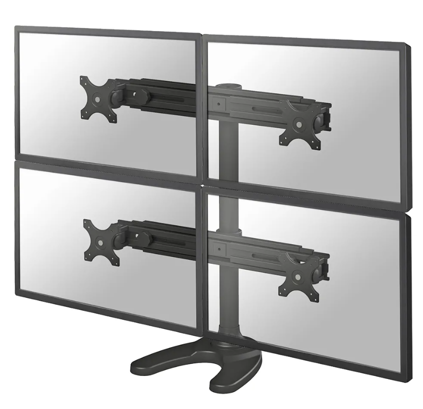 Suport cvadruplu monitor de birou Neomounts FPMA-D700DD4; pentru display-uri cu