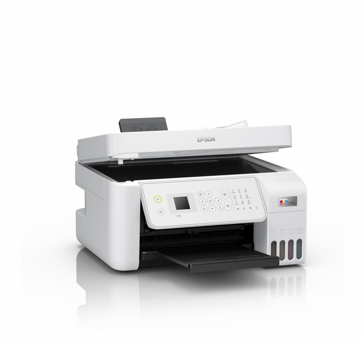 Multifunctional inkjet color Epson EcoTank CISS L5316, culoare: alb, dimensiune - imagine 5