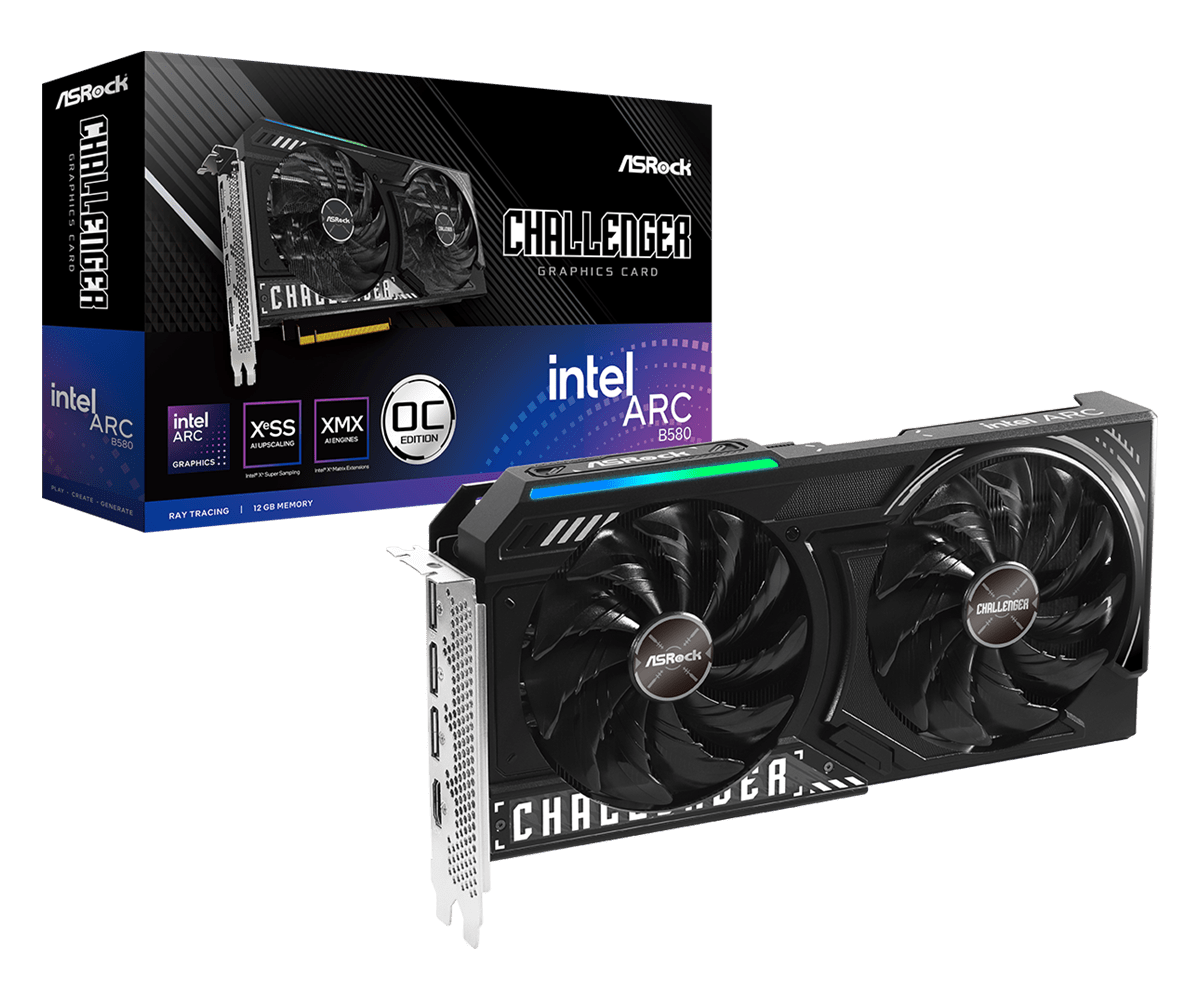 Placa Video Asrock Intel Arc B580 Challenger 12GB Oc GDDR6