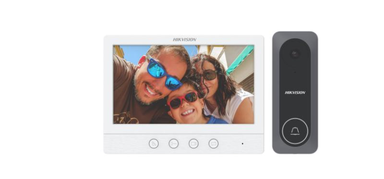 Kit video intercom Hikvision DS-KIS212, caracteristici post exterior: IR: 3m,