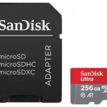Card de Memorie MicroSDXC SanDisk - 256GB - UHS - I - Class 10 - 80MB/s + Adaptor