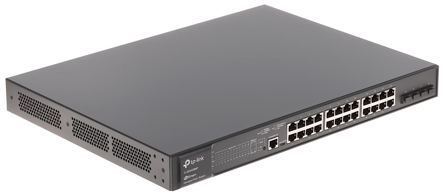 "JetStream™ 28-Port Gigabit L2+ Managed Switch with 24-Port PoE+ PORT: