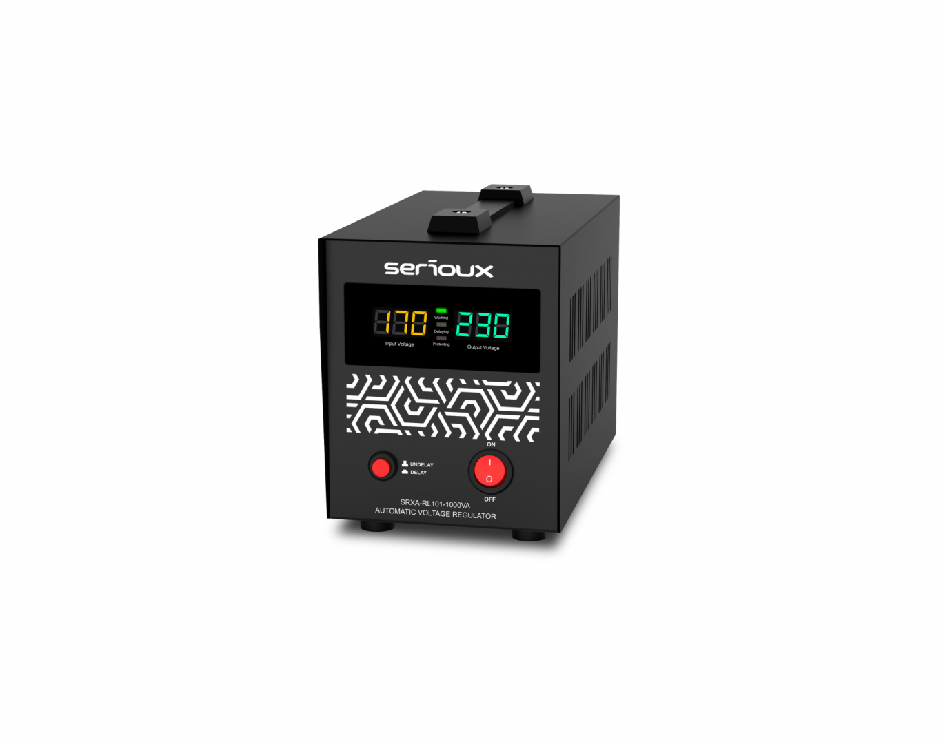 Stabilizator de tensiune Serioux Relay 101-1000VA, putere 1000VA/600W, tip releu,