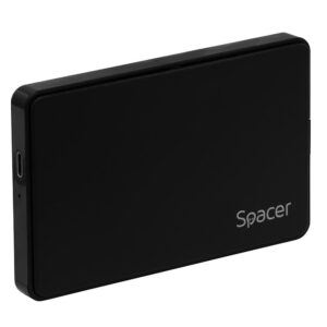 Rack extern HDD/SSD 2.5" Spacer USB-C 3.1 negru