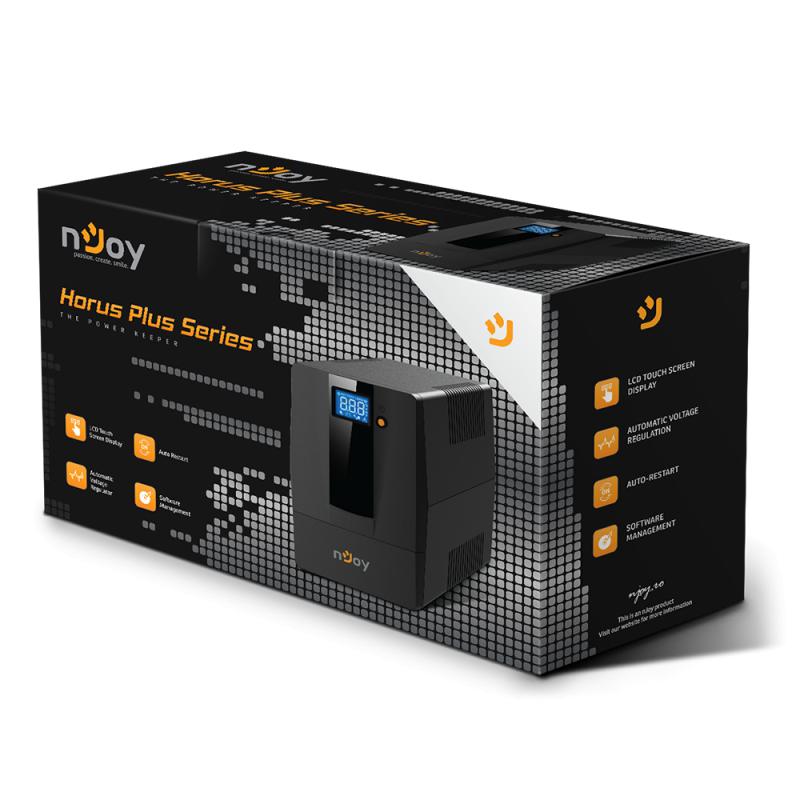 UPS nJoy Horus Plus 600, 600VA/360W, Afisaj LCD cu ecran - imagine 4