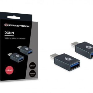CONCEPTRONIC DONN03G USB-C to USB-A OTG Adapter 2-Pack, 10Gbps, 15