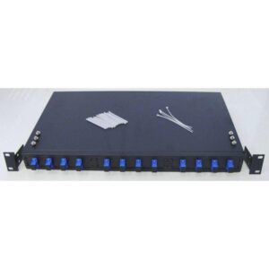 Patch panel optic ODF 19"/1U, echipat frontal cu 12 adaptori