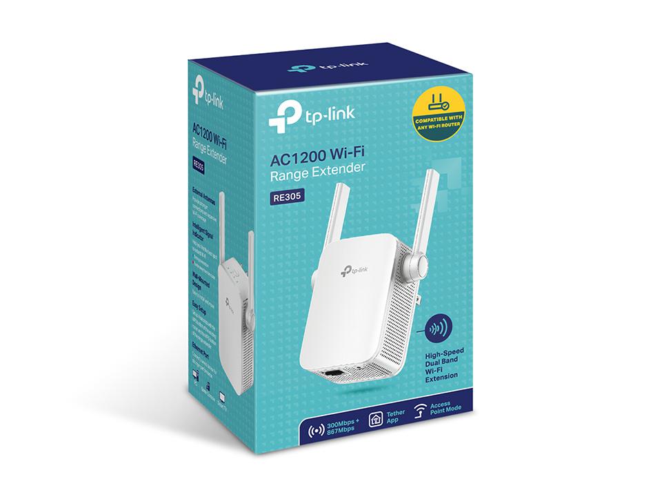 TP-link AC1200 Wi-Fi Range Extender, RE305, 2* external antenna, IEEE802.11ac, - imagine 4