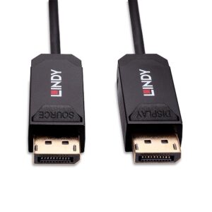 Cablu Lindy Hybrid DisplayPort, lungime 50m, fibra optica, latime de