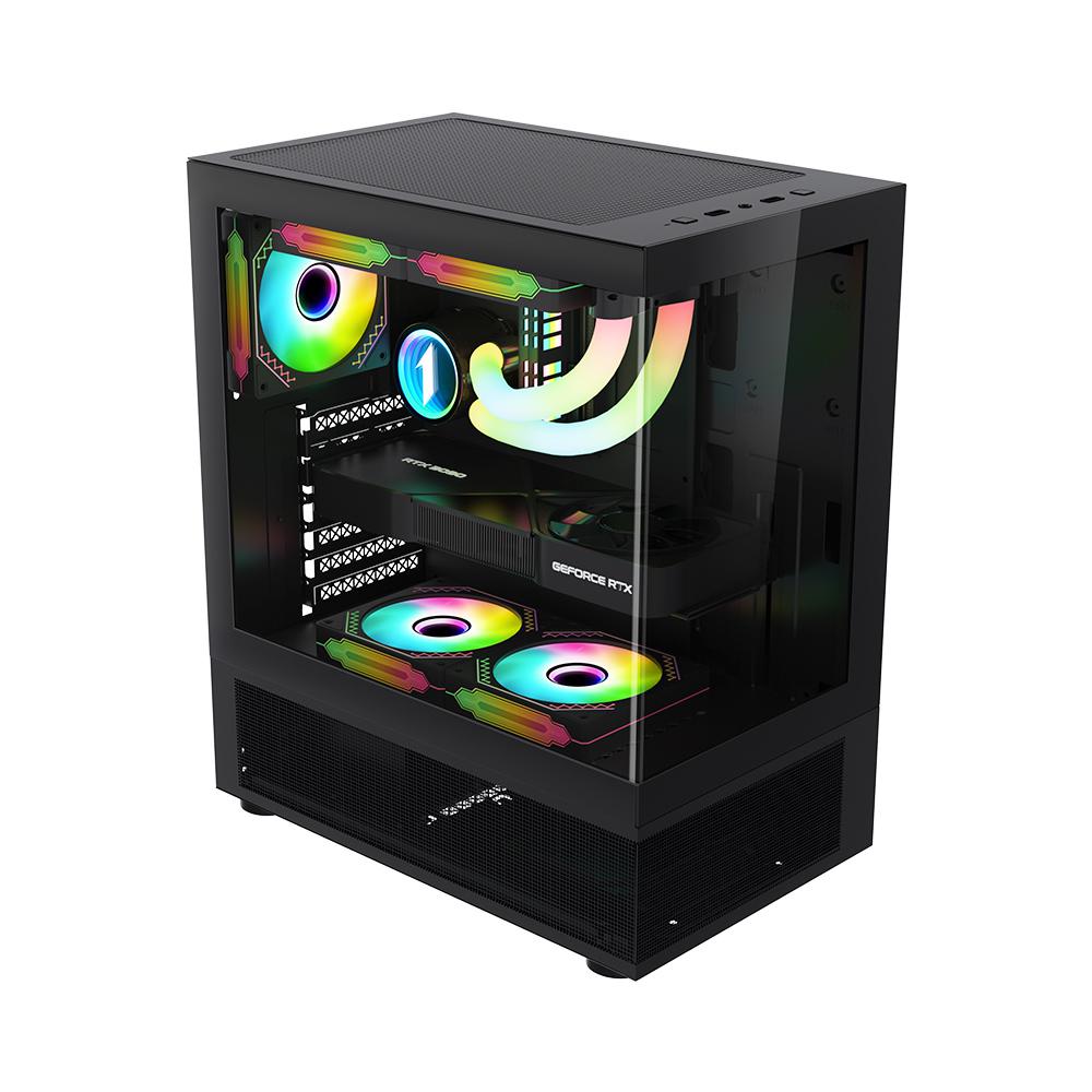 Carcasa 1STPLAYER MI7-A Mid Tower ARGB NEGRU - imagine 3