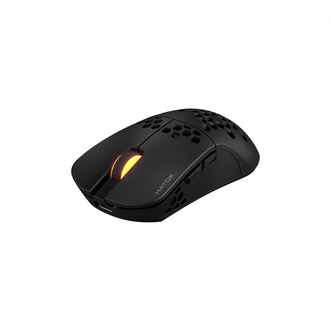 Mouse wireless Hator Stellar Pro, conectivitate 2.4GHz, bluetooth si USB,