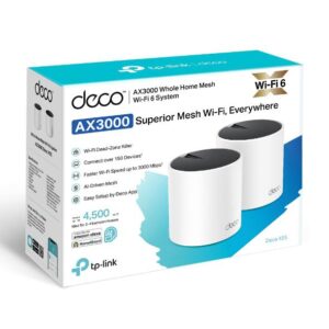 TP-Link AX3000 whole home mesh Wi-Fi 6 System, Deco X55(2-pack);