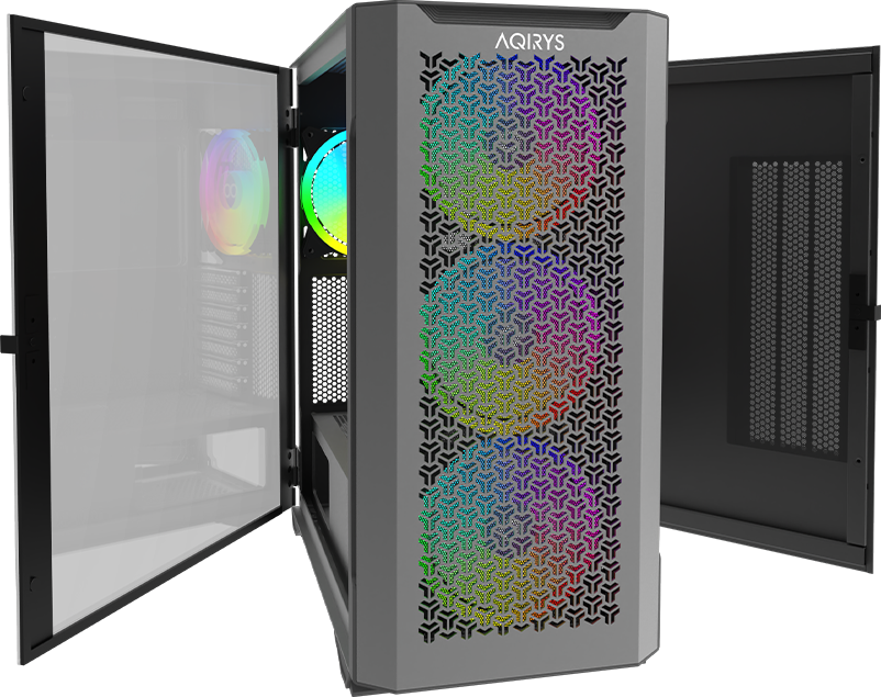 Carcasa AQIRYS AQUILLA Mid Tower ARGB NEGRU - imagine 5