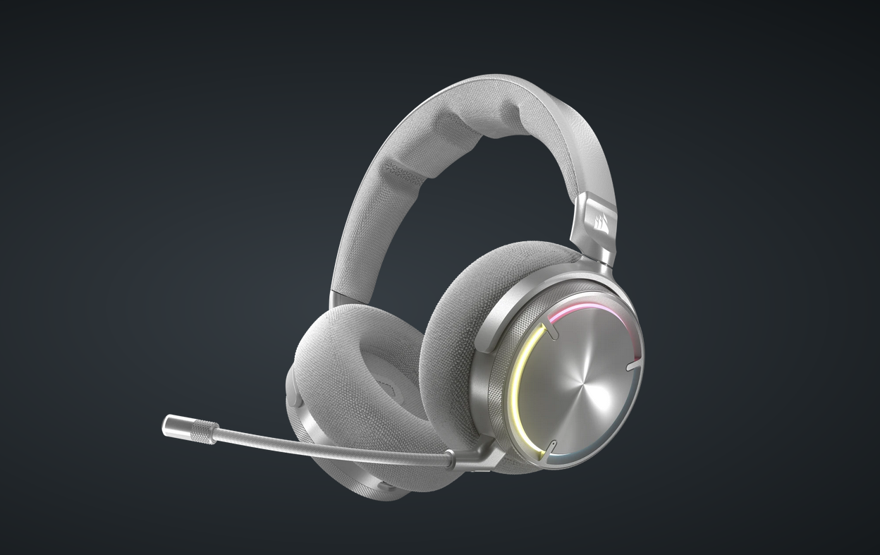 Casti Gaming CORSAIR VIRTUOSO MAX WIRELESS Silver - imagine 3