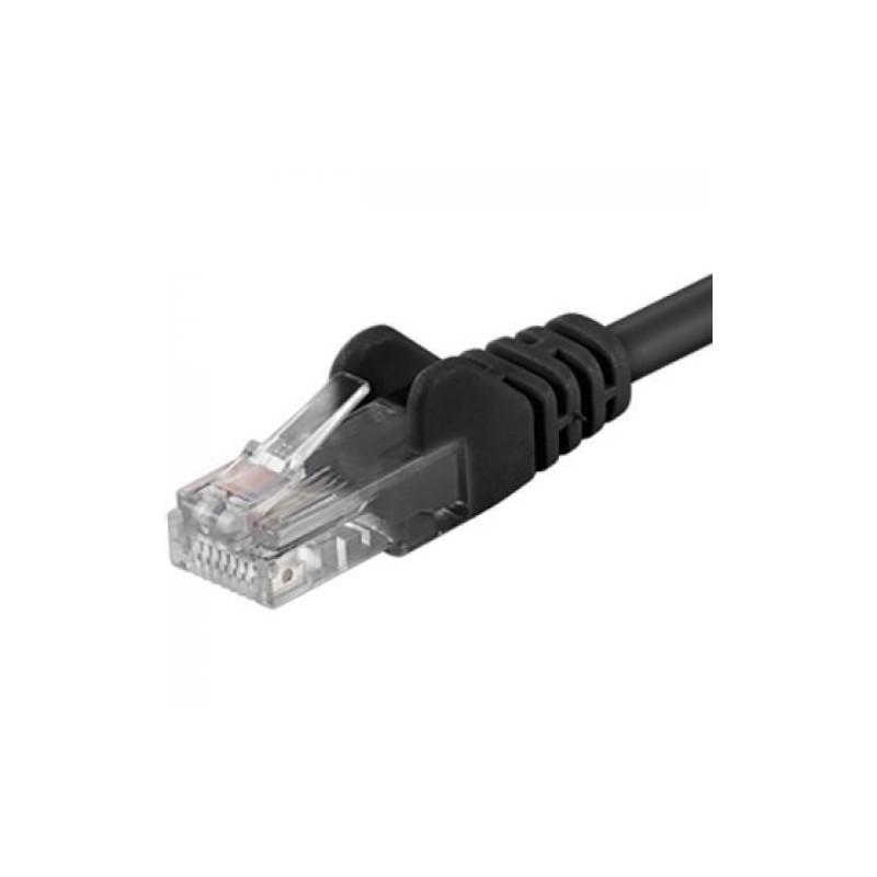 Patchcord UTP RJ45-RJ45 Cat.5e 0.25m Negru, UTP-5E-0.25-BK, Pachcord din Cupru
