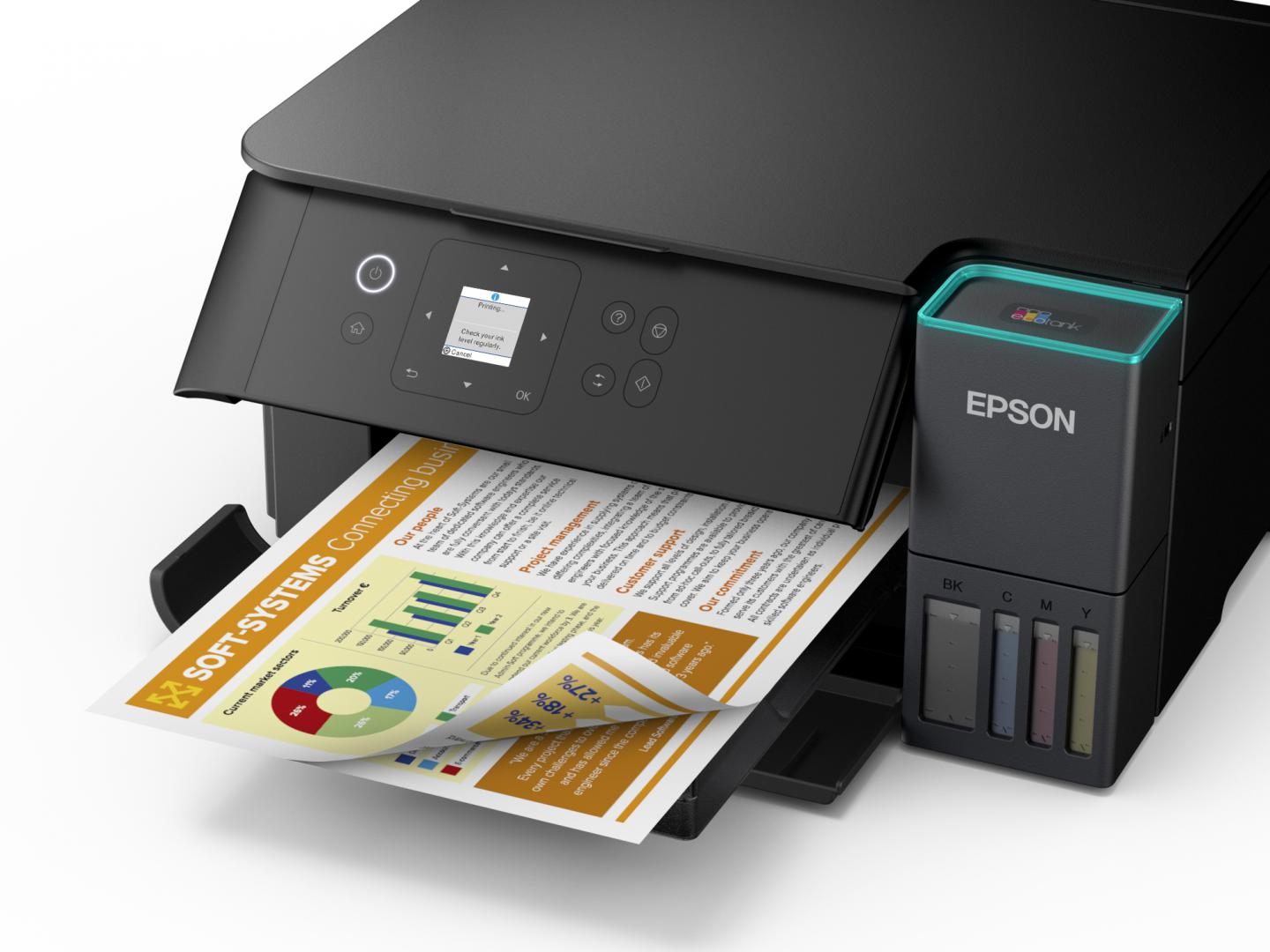 Multifunctional inkjet color Epson EcoTank CISS L4360, dimensiune A4 (Printare,Copiere, - imagine 4