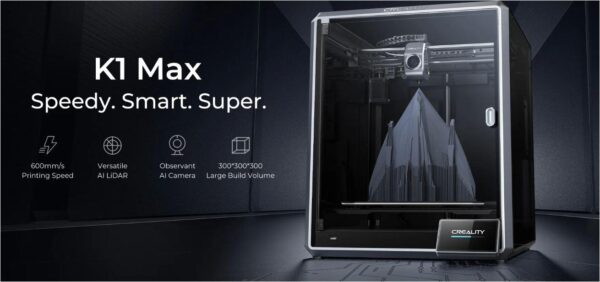 Imprimanta 3D Creality K1 MAX, Tehnologie FDM, viteza printare 600mm/s,