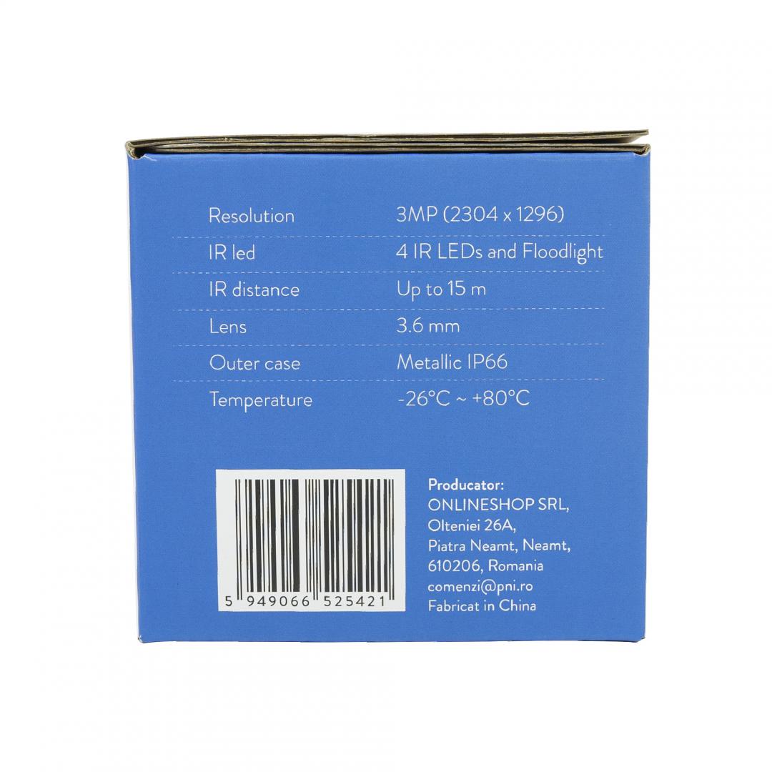 Camera supraveghere video PNI IP3POE cu IP, 3MP, de exterior - imagine 7