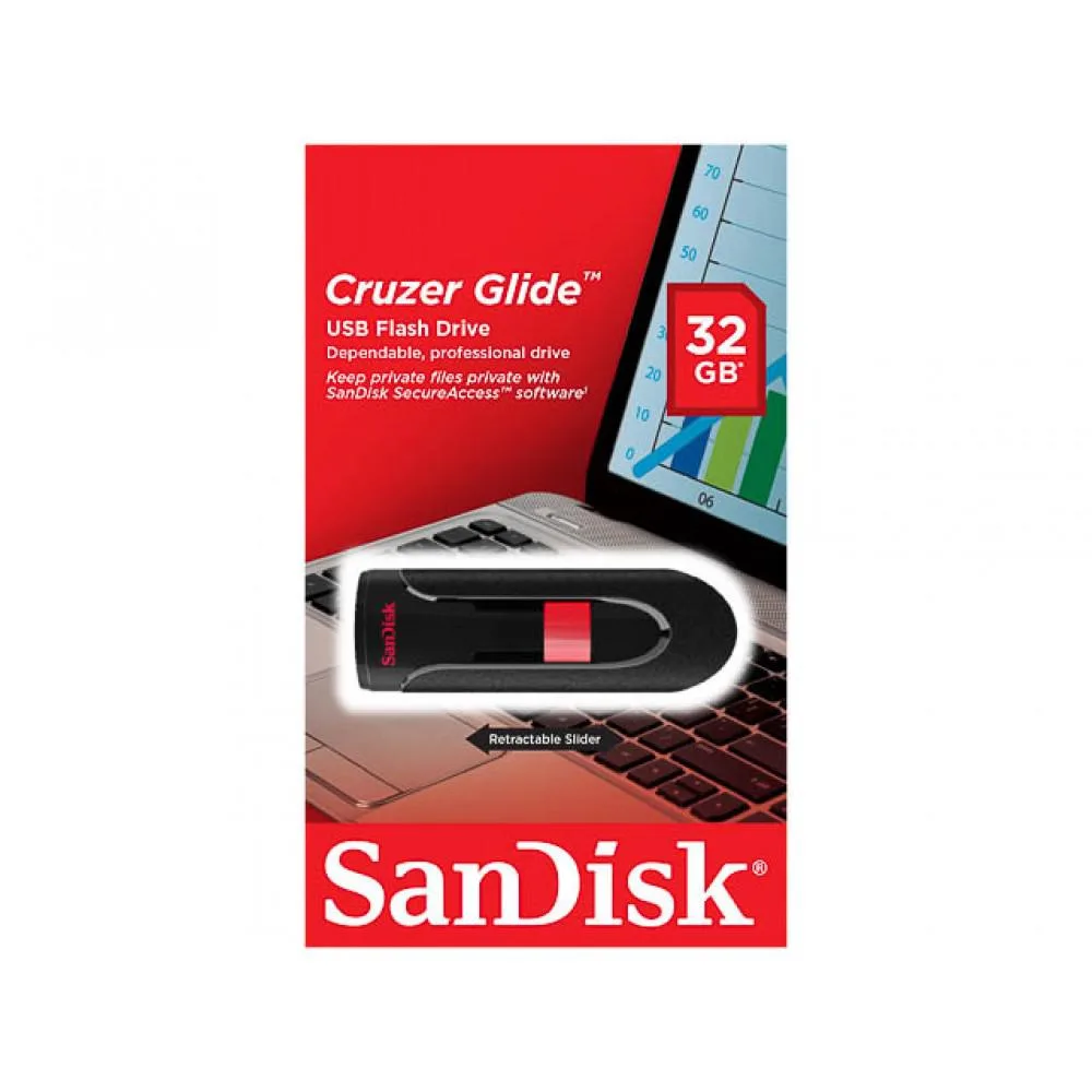 Memorie USB Flash Drive Sandisk Cruzer Glide, 32GB, USB 2.0