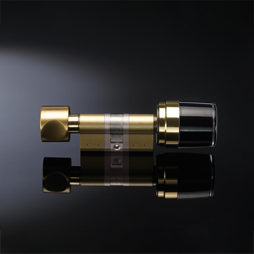 Cilindru electronic LIBRA SMART, cu knob mecanic PREMIUM, 35x35, RFID, - imagine 4