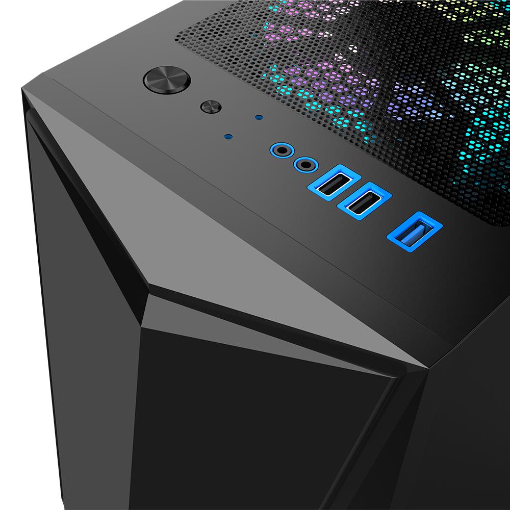 Carcasa 1STPLAYER Gaming DK-3 Mid Tower NEGRU - imagine 4