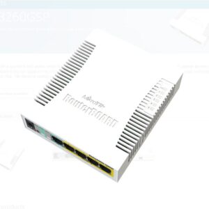 MIKROTIK SMALL SOHO SWITCH RB260GSP CSS106-1G-4P-1S, 5 X GIGABIT POE,