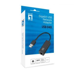 LevelOne USB-0401, Gigabit USB Network Adapter, 23.4 x 16.5 x