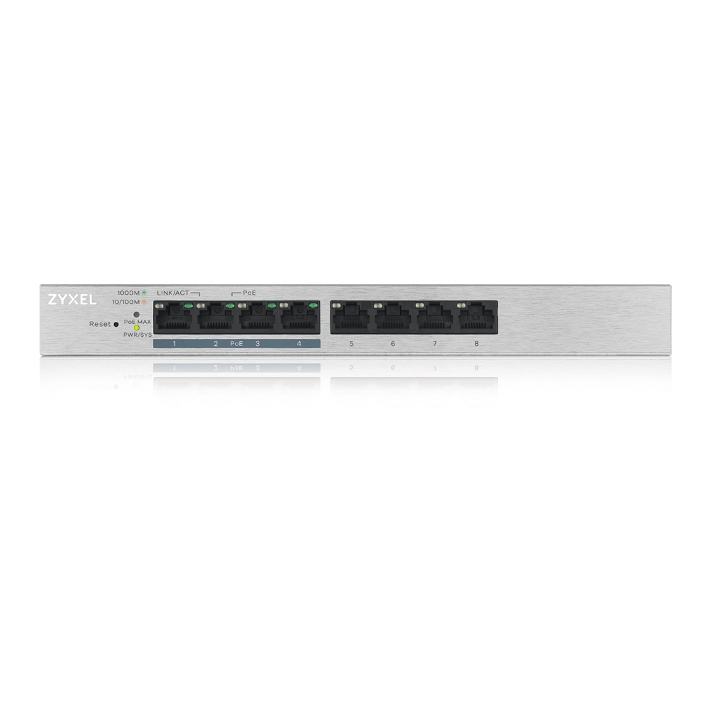 ZYXEL GS1200 8-Port Web Managed PoE Gigabit Switch - imagine 3