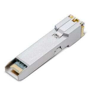 "10GBASE-T RJ45 SFP+ Module SPEC: 10Gbps RJ45 Copper Transceiver, Plug