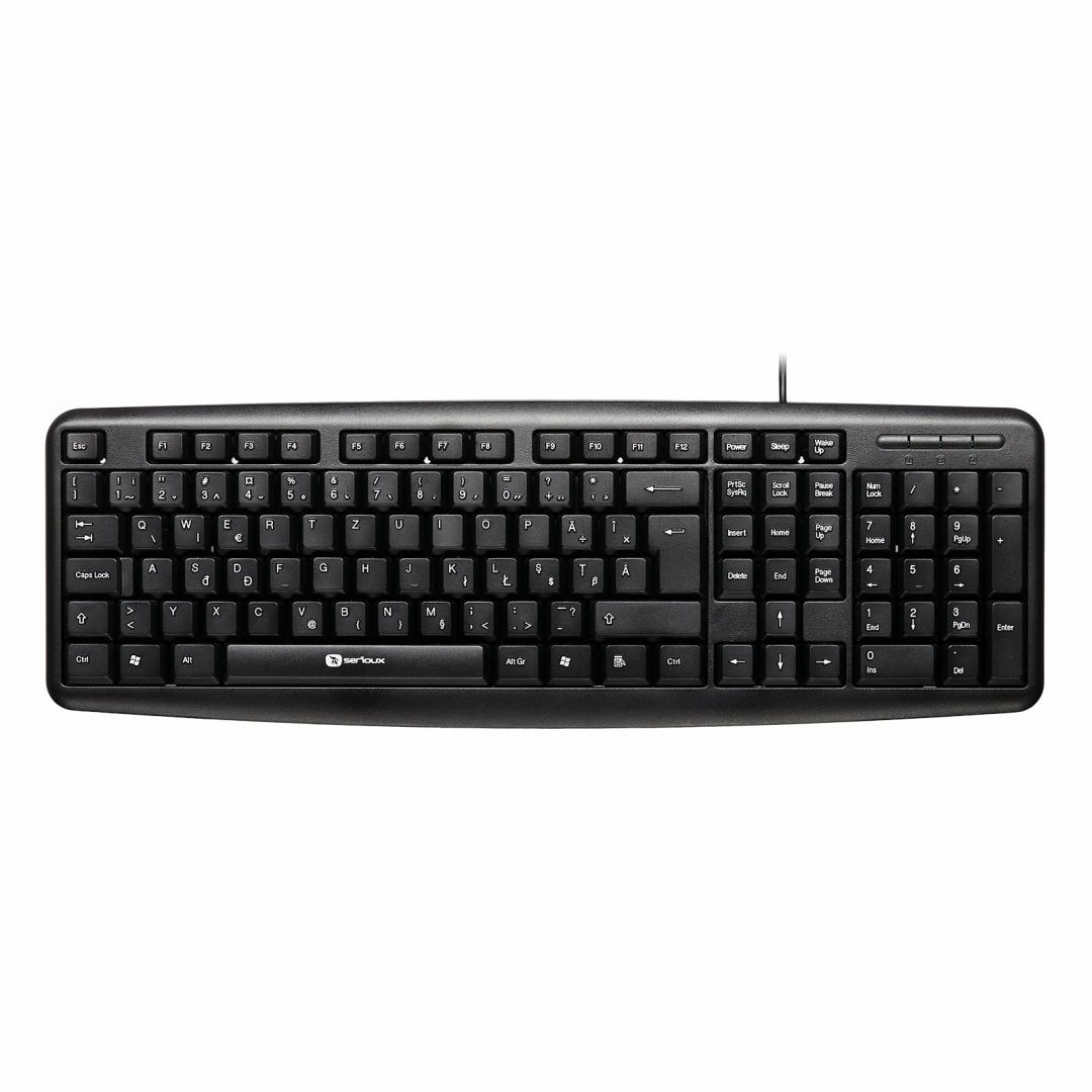 Tastatura Serioux 9400 ROMANIA, cu fir, RO layout, neagra, 104 - imagine 4