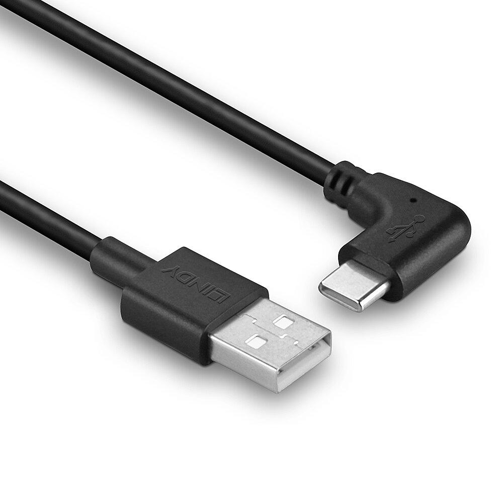 Cablu Lindy USB C 2 90°, lungime 1m, putere maxima - imagine 4