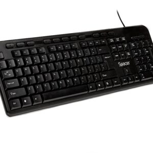 Tastatura Spacer SPKB-169 cu fir, USB, multimedia, 104 taste +