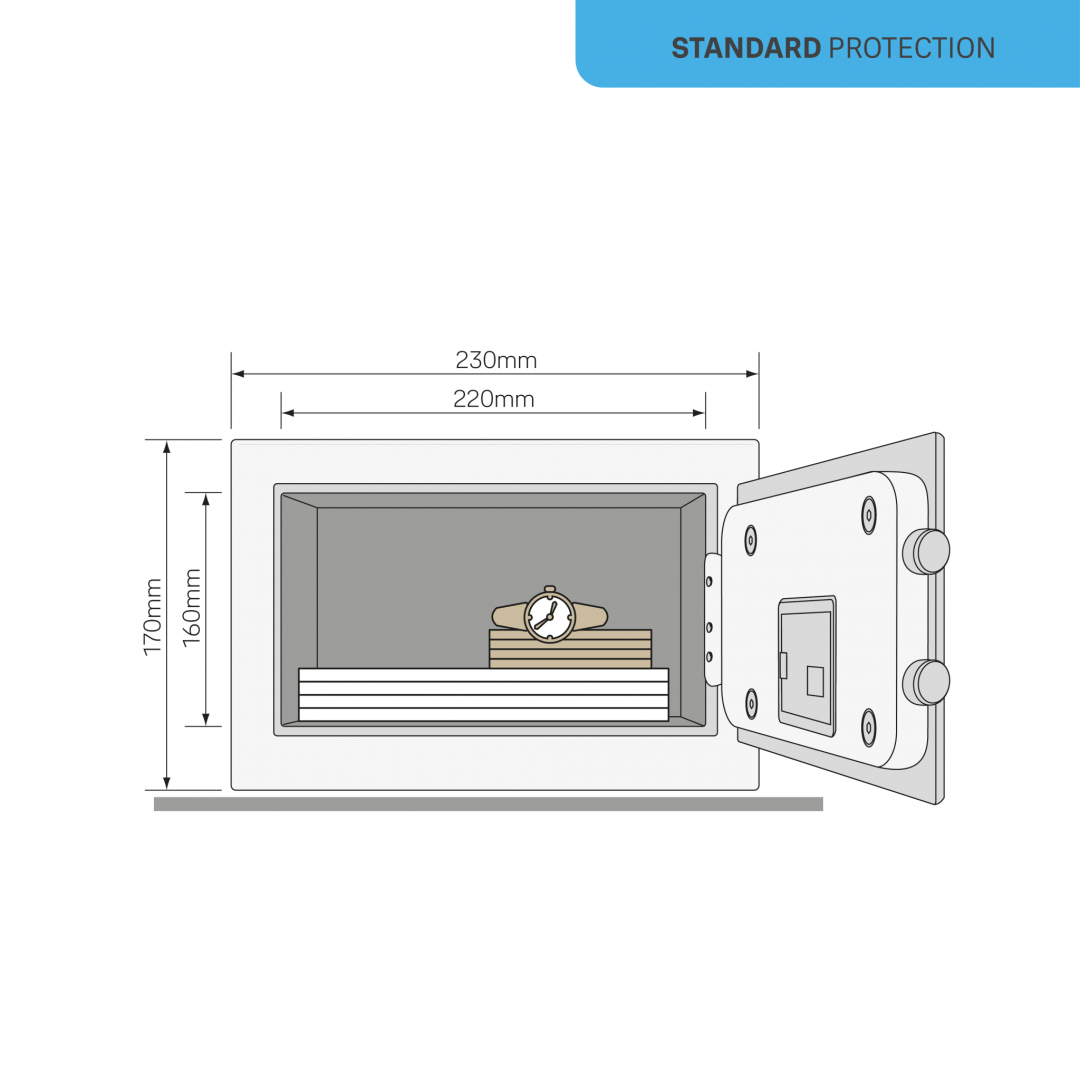 Seif Yale Standard Rezidential Mini YSV/170; Se Livreaza cu 2 - imagine 3