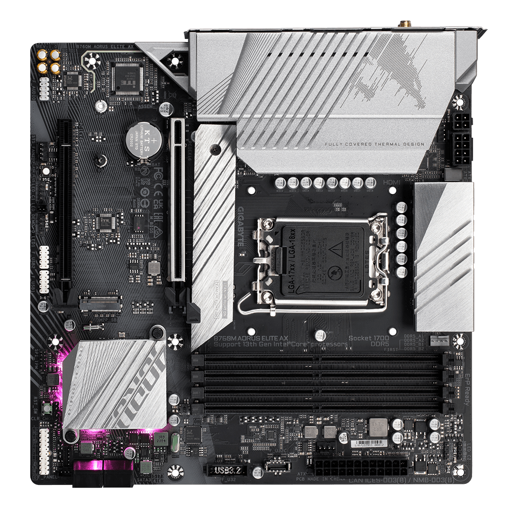 Placa de bază Gigabyte B760M AORUS ELITE AX LGA1700 - imagine 5