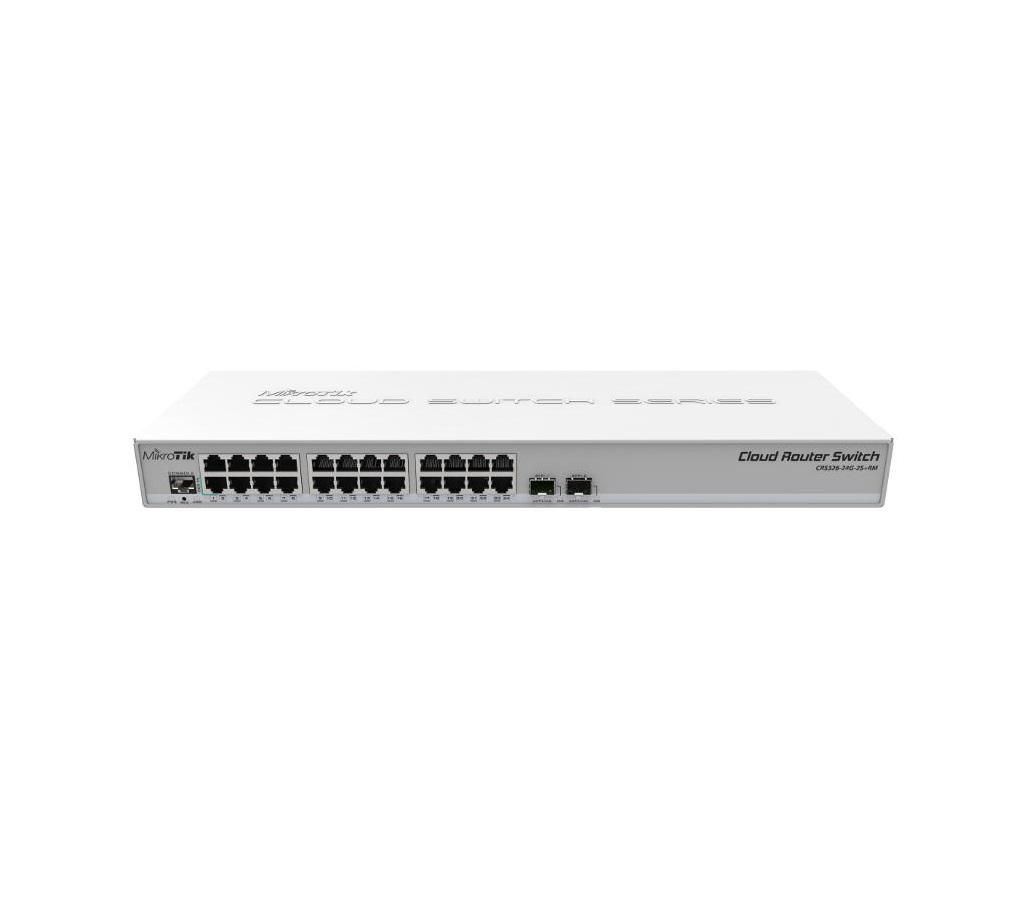 Cloud Router Switch, CRS326-24G-2S+RM, 800 MHz CPU, 512MB RAM,24xGigabit LAN,