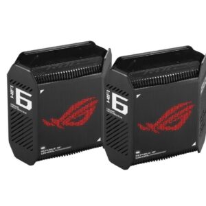 Kit Routere Wireless Asus GT6(B-2-PK)Black, tri-band, WI-FI 6, Standard retea:
