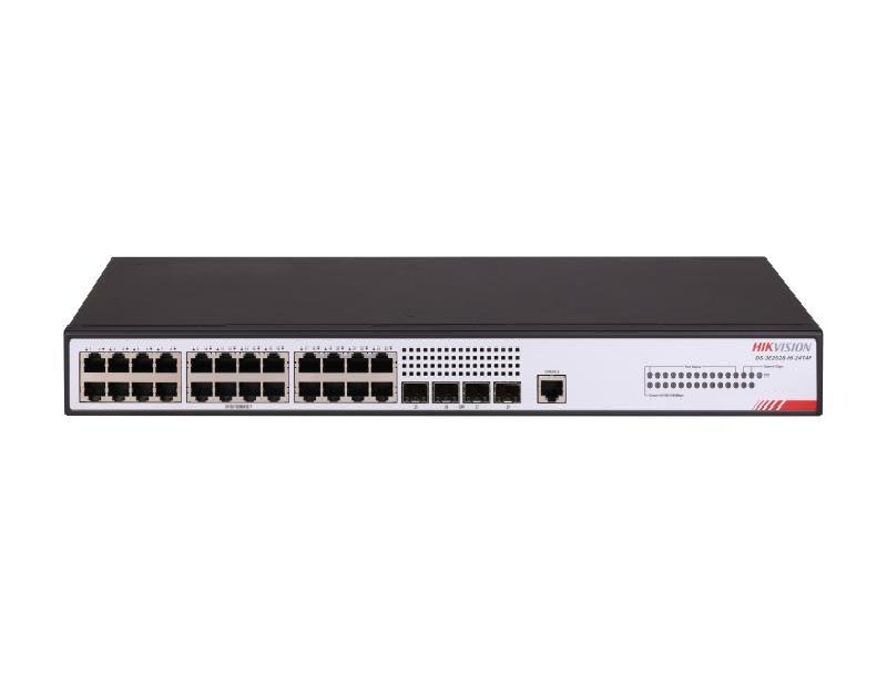 Switch Hikvision DS-3E2528-HI-24T4F: 24 × Gigabit RJ45 port,4 × Gigabit