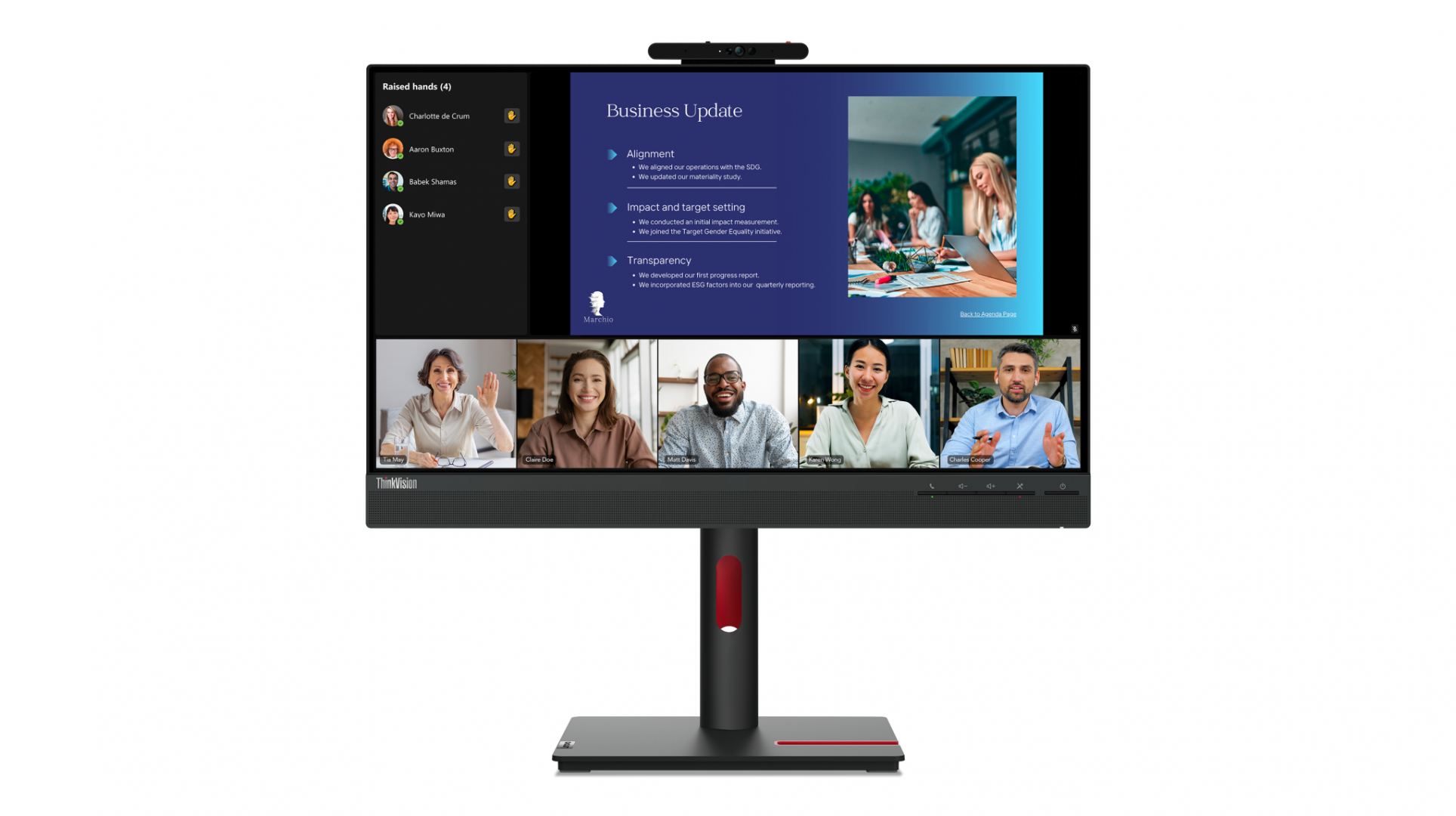 Lenovo ThinkVision T24v-30; 23.8"IPS, FHD (1920x1080), 16:9, Brightness: 250 cd/m²,